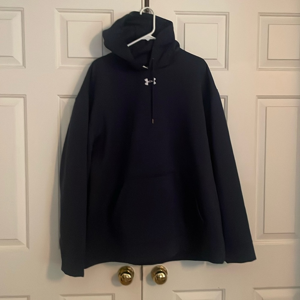 Navy blue two XL under armor hoodie